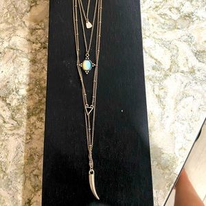American Eagle Necklace with Opal Pendant